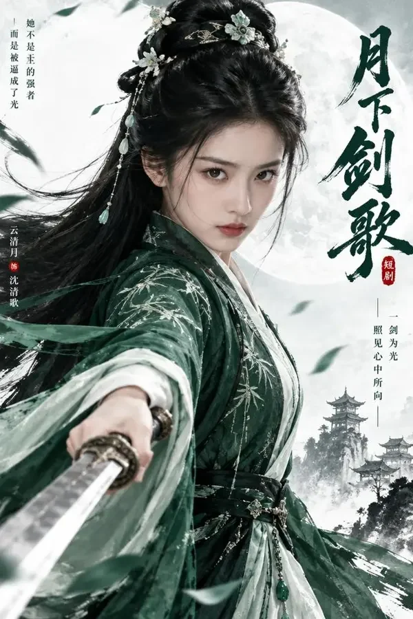 短剧《棋落无声：她以天下为棋局》竖版海报，古装题材，主演云晚照